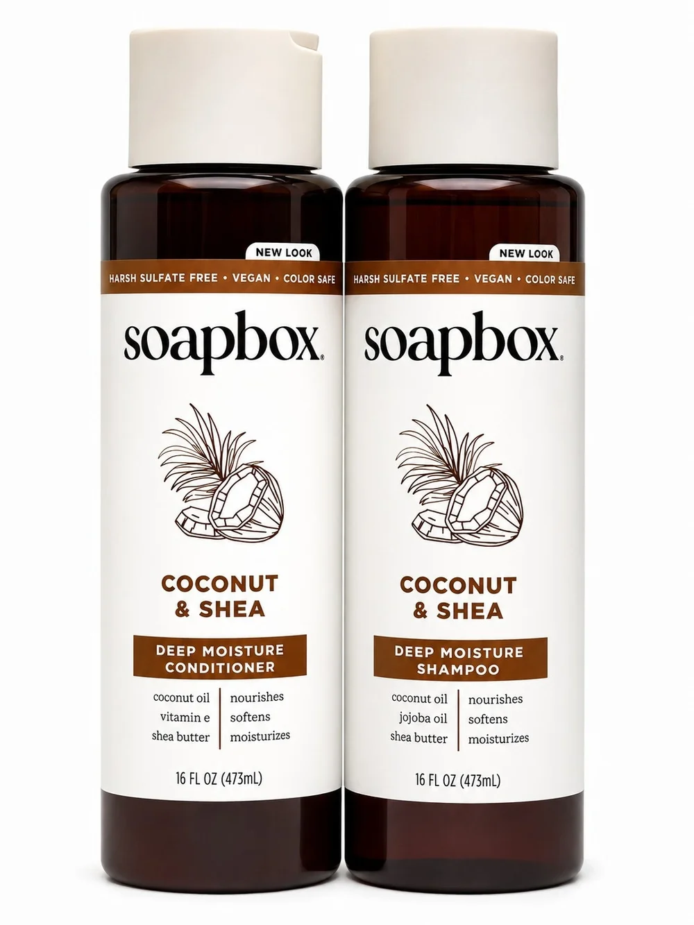 Soapbox Coconut & Shea Deep Moisture Conditioner - Brown & White